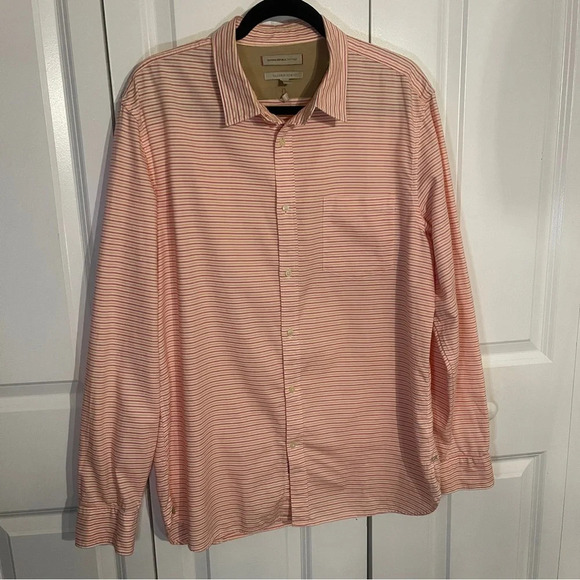 Heritage Banana Republic Striped Dress Shirt Size Large Tailored Slim Fit 2014 - Picture 1 of 12